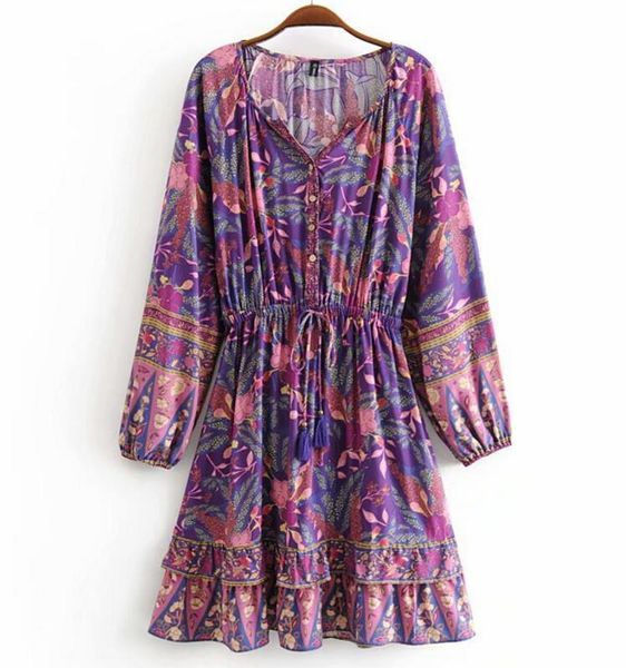 2 CLR Bohemian Women Leaves Floral Print Dress Holiday Open button Tassel Bandage Lacing up Waist Long Sleeve Short Dresses, Red
2 CLR Bohemian Women Leaves Floral Print Dress Holiday Open button Tassel Bandage Lacing up Waist Long Sleeve Short Dresses, Red