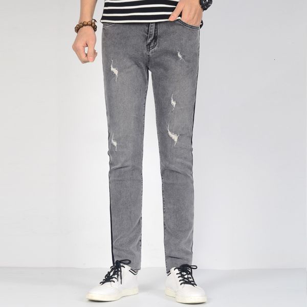 2021 new men's gray color cotton fabric stretch ripped jeans classic trousers denim pants k8c8, Blue
2021 new men's gray color cotton fabric stretch ripped jeans classic trousers denim pants k8c8, Blue