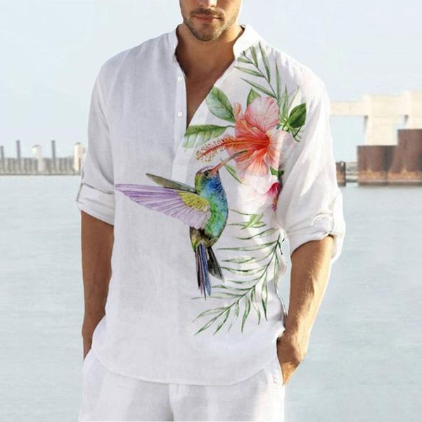 men's casual shirts long sleeve men loose cotton and linen aesthetic print social business dress henley collar camisas, White;black
men's casual shirts long sleeve men loose cotton and linen aesthetic print social business dress henley collar camisas, White;black