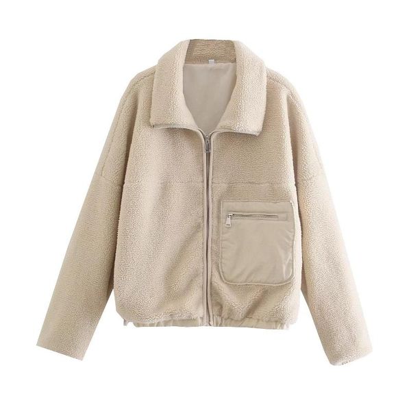 women's jackets 2021 autumn woman traf quilted coats da lambswool parkas lapel solid pockets zipper women winter jacket chic female, Black;brown
women's jackets 2021 autumn woman traf quilted coats da lambswool parkas lapel solid pockets zipper women winter jacket chic female, Black;brown
