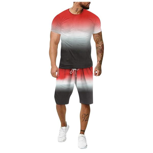 men's tracksuits gradient print sports sets fitness running summer +shorts set two pieces casual tracksuit men clothing camiseta hombre, Gray
men's tracksuits gradient print sports sets fitness running summer +shorts set two pieces casual tracksuit men clothing camiseta hombre, Gray