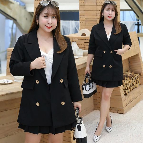spring and autumn new products plus fertilizer plus size women's small western-style clothing suit women's pleated skirt, White;black
spring and autumn new products plus fertilizer plus size women's small western-style clothing suit women's pleated skirt, White;black