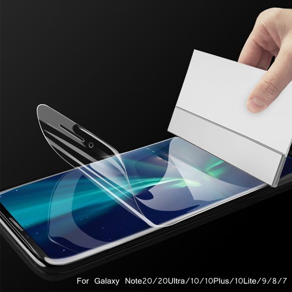screen protector hydrogel film for samsung galaxy note 20 ultra note10 plus lite 9 8 7 clear full cover tpu guard