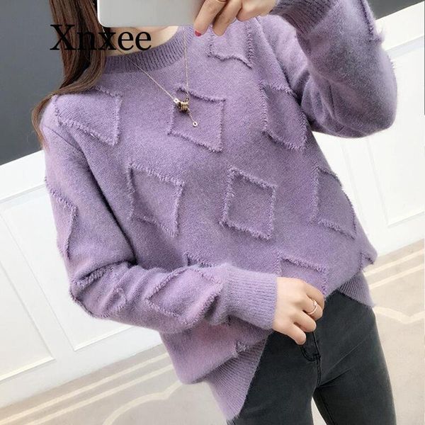 women's sweaters 2021 pink warm thick women and pullovers autumn winter long sleeve knitted loose sweater female jumper ladies, White;black
women's sweaters 2021 pink warm thick women and pullovers autumn winter long sleeve knitted loose sweater female jumper ladies, White;black