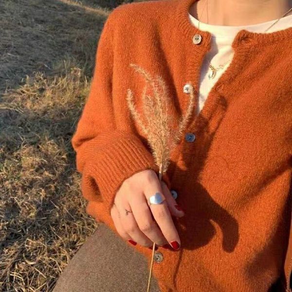 women's knits & tees style crop cashmere korean sweater cardigan women single breasted elegant vintage jumper solid wool knit autumn wi, White
women's knits & tees style crop cashmere korean sweater cardigan women single breasted elegant vintage jumper solid wool knit autumn wi, White