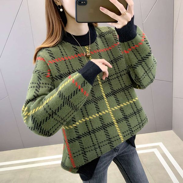 women's sweater is loose lazy, the new style of 2021 christmas knitting bottoming shirt, wear it in autumn and winter, White;black
women's sweater is loose lazy, the new style of 2021 christmas knitting bottoming shirt, wear it in autumn and winter, White;black