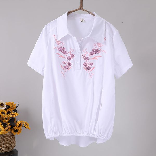 2021 new white women 100% cotton blouse embroidery 4xl plus size ladies button up shirt summer office casual so53
2021 new white women 100% cotton blouse embroidery 4xl plus size ladies button up shirt summer office casual so53