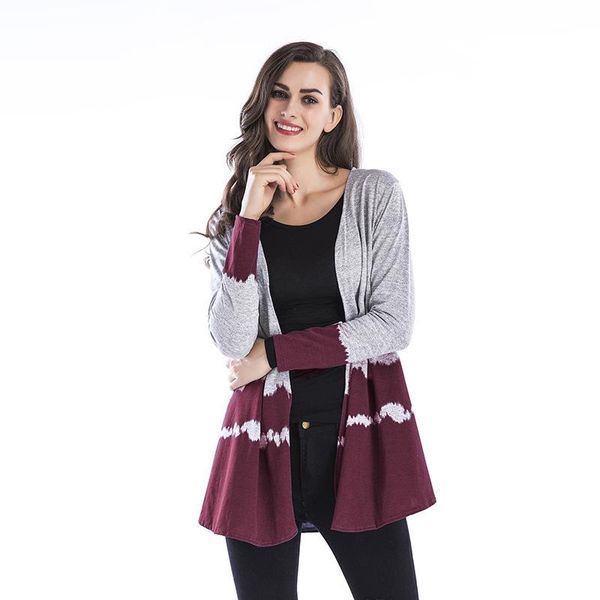 women's jackets gradient autumn open stitch women medium and long cardigan coat casual loose thin female sleeve slim plus size coats, Black;brown
women's jackets gradient autumn open stitch women medium and long cardigan coat casual loose thin female sleeve slim plus size coats, Black;brown