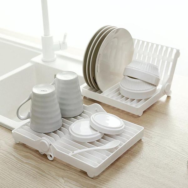 kitchen storage & organization 1pc dish rack plate drain foldable drying organizer drainer plastic holder c50
kitchen storage & organization 1pc dish rack plate drain foldable drying organizer drainer plastic holder c50