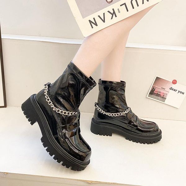 boots 2021 autumn winter est women round toe chain lace up zip comfortable flat casual shoes woman ankle, Black
boots 2021 autumn winter est women round toe chain lace up zip comfortable flat casual shoes woman ankle, Black