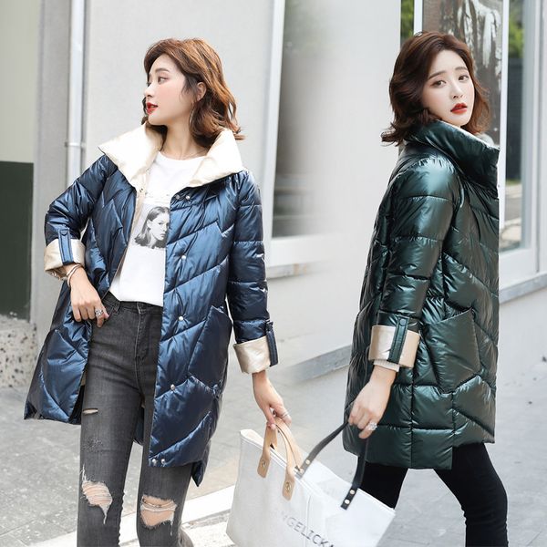 women's fur & faux jacket down cotton2021autumn winter long loose warm solid color bright face fashion sleeve bread coat female42m, Black
women's fur & faux jacket down cotton2021autumn winter long loose warm solid color bright face fashion sleeve bread coat female42m, Black