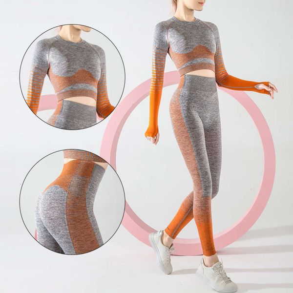 2021new yoga suit women's elastic striped hip lifting high waist sports tights seamless leggings, Gray
2021new yoga suit women's elastic striped hip lifting high waist sports tights seamless leggings, Gray