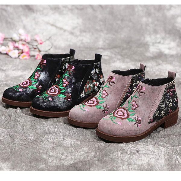 boots ethnic style color matching short women europe and america retro printing round head large size, Black
boots ethnic style color matching short women europe and america retro printing round head large size, Black