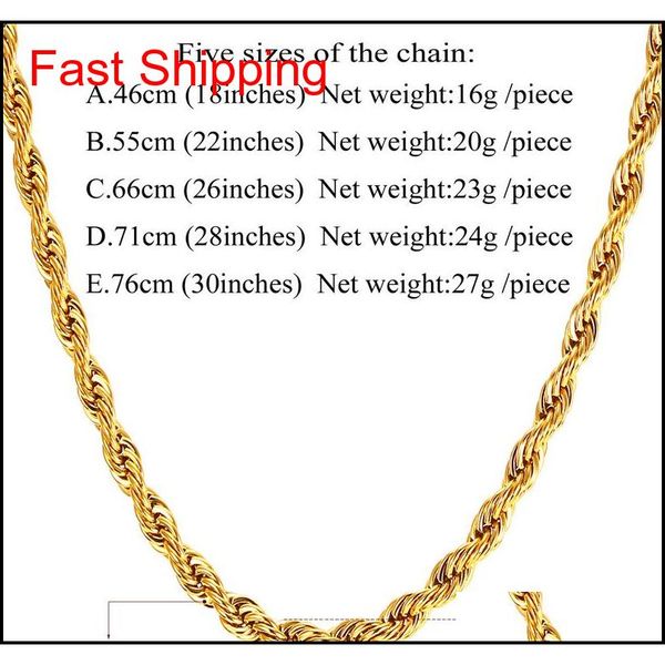 18k real gold plated stainless steel rope chain necklace for men gold chain qylbon dh_seller2010, Silver
18k real gold plated stainless steel rope chain necklace for men gold chain qylbon dh_seller2010, Silver