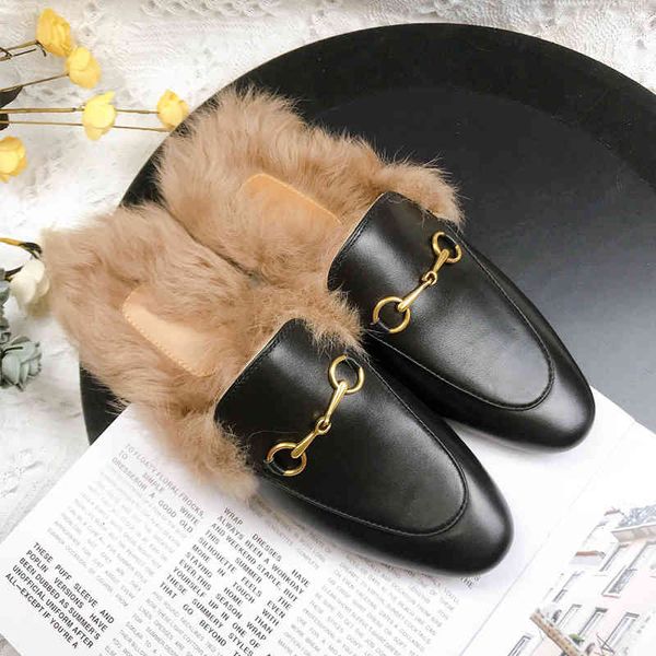 dress shoes autumn and winter crutches women's shoes flat woolen hairy skin slippers brand metal designer fivela baotou sock pdby, Black
dress shoes autumn and winter crutches women's shoes flat woolen hairy skin slippers brand metal designer fivela baotou sock pdby, Black