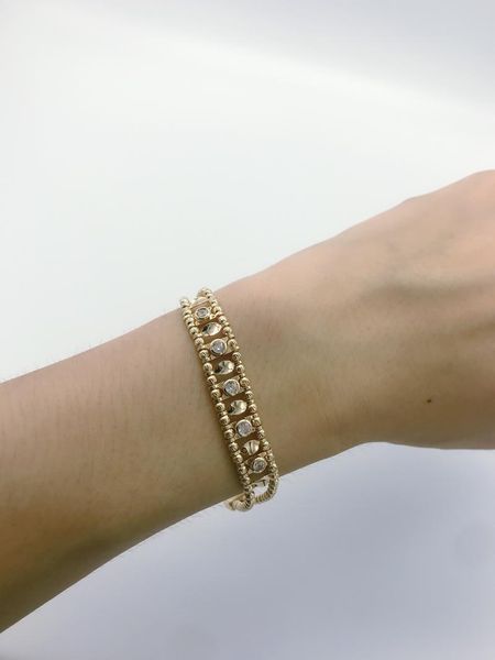 link, chain special double layer design with diamonds for women gold classic bracelet fashion, Black
link, chain special double layer design with diamonds for women gold classic bracelet fashion, Black