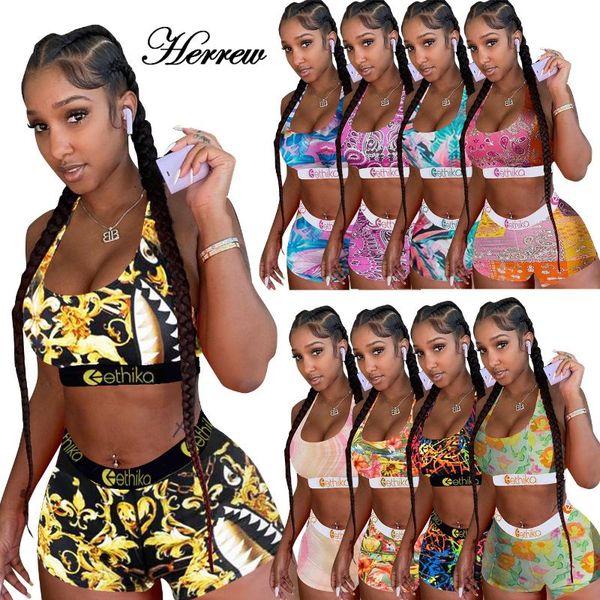 women's tracksuits herrew 2021 two piece set sleeveless round tight collar letter pattern printed jogging shorts suits wholesale, Gray
women's tracksuits herrew 2021 two piece set sleeveless round tight collar letter pattern printed jogging shorts suits wholesale, Gray
