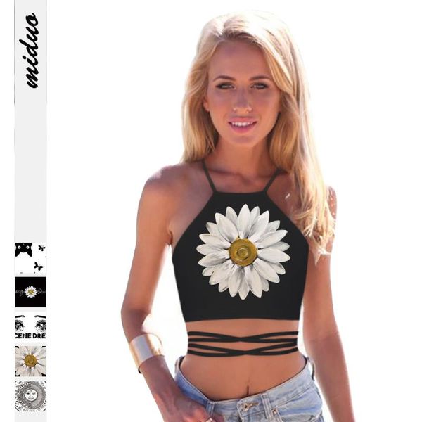women's tanks & camis summer sunflower printed girl gym sport vest slim fitness cross bandage women crop streetwear, White
women's tanks & camis summer sunflower printed girl gym sport vest slim fitness cross bandage women crop streetwear, White