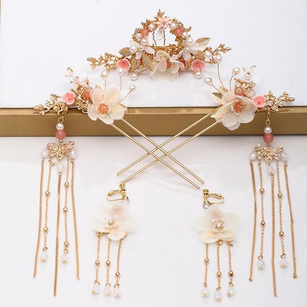 hair clips & barrettes luxuriant ancient hanfu head decor tassel step shake flower gold leaves hairpin haircomb set girl gift bridal headdre, Golden;silver
hair clips & barrettes luxuriant ancient hanfu head decor tassel step shake flower gold leaves hairpin haircomb set girl gift bridal headdre, Golden;silver