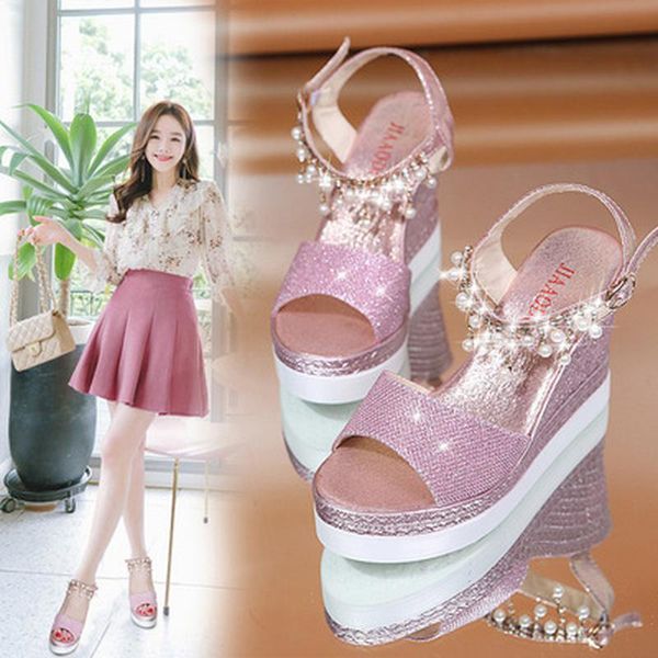 sandals 2021 summer shoes for woman wedge rhinestone women bling peep toe high heels ladies footwear sandal platform, Black
sandals 2021 summer shoes for woman wedge rhinestone women bling peep toe high heels ladies footwear sandal platform, Black