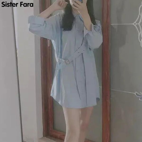 women's blouses & shirts sister fara chic spring single breasted sashes shirt turn-down collar long sleeve autumn loose women, White
women's blouses & shirts sister fara chic spring single breasted sashes shirt turn-down collar long sleeve autumn loose women, White