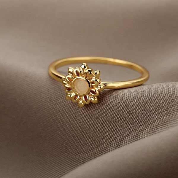 cluster rings icftzwe opal gemstones vintage lotus flower for women pearl stainless steel gold finger accessories party jewelry gifts, Golden;silver
cluster rings icftzwe opal gemstones vintage lotus flower for women pearl stainless steel gold finger accessories party jewelry gifts, Golden;silver