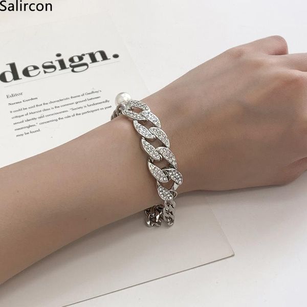 link, chain cuban iced out rhinestone link bracelets for women men elegant simulated pearls pendant luxury shine couple jewelry gifts, Black
link, chain cuban iced out rhinestone link bracelets for women men elegant simulated pearls pendant luxury shine couple jewelry gifts, Black