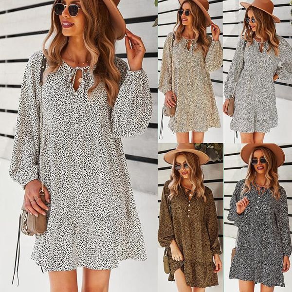 casual dresses women dress 2021 autumn leopard print long sleeve loose a-line boho vestidos, Black;gray
casual dresses women dress 2021 autumn leopard print long sleeve loose a-line boho vestidos, Black;gray