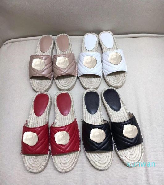 classic leather cartoon big head slippers slipper designer new products woman shoes metal buckled thick bottom fisherman shoes beach slipper, Black