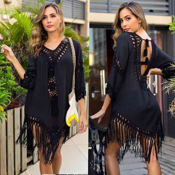 tassel beach dress cover-ups tunic beach wear women swimsuit black swimwear bathing suits backless cover ups, White;black
tassel beach dress cover-ups tunic beach wear women swimsuit black swimwear bathing suits backless cover ups, White;black