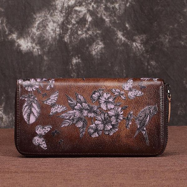 wallets full-grain leather women 's wallet long handbag retro genuine zipper bag, Red;black
wallets full-grain leather women 's wallet long handbag retro genuine zipper bag, Red;black