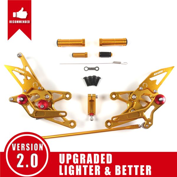 arashi ( version 2.0 ) adjustable rearsets footrests footpegs foot peg motorcycle accessories for yamaha yzf r1 2007 - 2008
arashi ( version 2.0 ) adjustable rearsets footrests footpegs foot peg motorcycle accessories for yamaha yzf r1 2007 - 2008