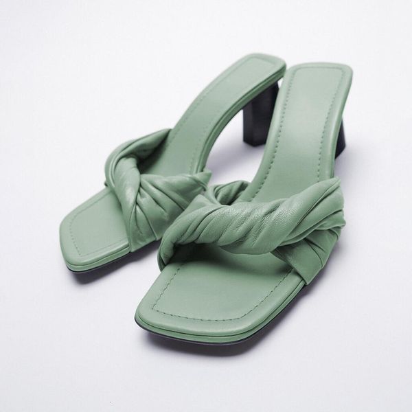 slippers female high heels shoes, green light slippers with knot for squre toe.lether 2gq4, Black
slippers female high heels shoes, green light slippers with knot for squre toe.lether 2gq4, Black