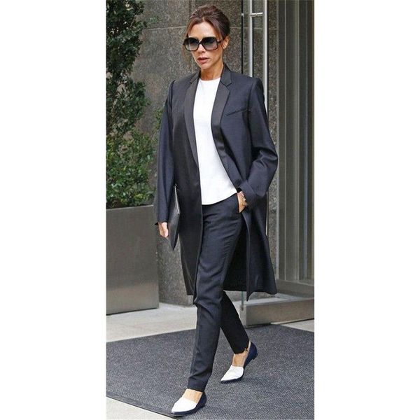 women's suits & blazers navy long womens business jacket pants slim formal female office uniform bespoke ladies b17, White;black
women's suits & blazers navy long womens business jacket pants slim formal female office uniform bespoke ladies b17, White;black