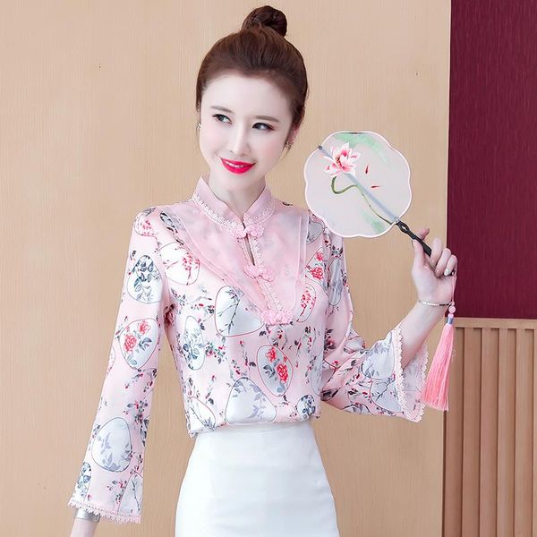 women's blouses & shirts 2021 chinese style cheongsam women blouse stand collar long sleeve vintage fashion elegant hanfu, White
women's blouses & shirts 2021 chinese style cheongsam women blouse stand collar long sleeve vintage fashion elegant hanfu, White