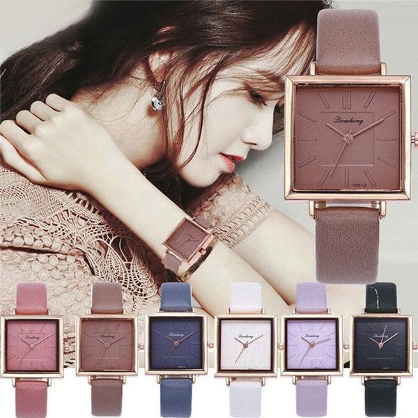 wristwatches women fashion leather band analog quartz square wrist watch simple elegant party accessory gift, Slivery;brown
wristwatches women fashion leather band analog quartz square wrist watch simple elegant party accessory gift, Slivery;brown