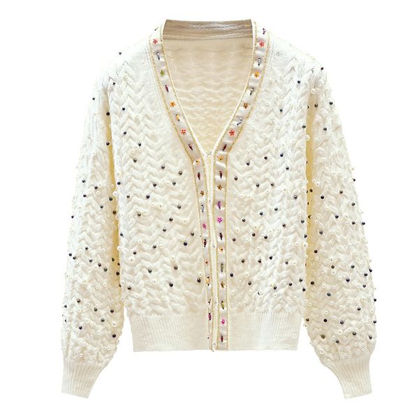 2021 new chic pearls beading sweater women bling v neck loose designer jumper open stitch korean thick sweaters cardigan female vn1s, White;black
2021 new chic pearls beading sweater women bling v neck loose designer jumper open stitch korean thick sweaters cardigan female vn1s, White;black
