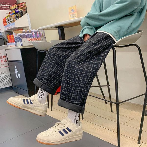 summer plaid casual pants men korean fashion loose wide-leg harajuku streetwear retro straight leg m-2xl men's, Black
summer plaid casual pants men korean fashion loose wide-leg harajuku streetwear retro straight leg m-2xl men's, Black