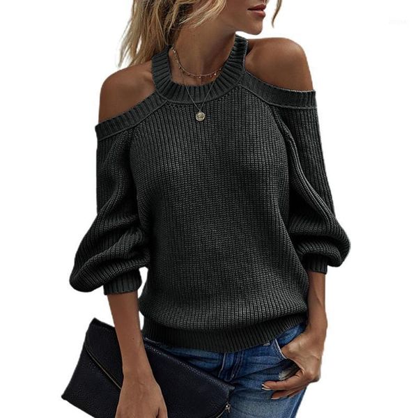 women's sweaters autumn winter women sweater solid color off shoulder knit halter neck pullover plus size warm clothes for female, White;black
women's sweaters autumn winter women sweater solid color off shoulder knit halter neck pullover plus size warm clothes for female, White;black
