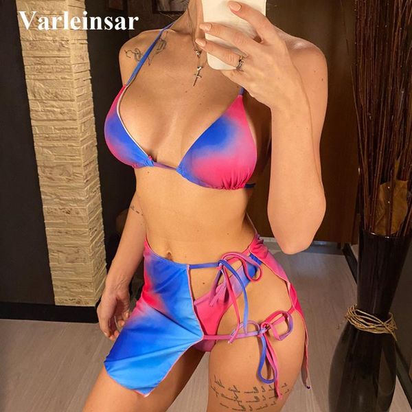 women's swimwear 2021 halter printed thong bikini female swimsuit women three-pieces set bather bathing suit swim lady v2546, White;black
women's swimwear 2021 halter printed thong bikini female swimsuit women three-pieces set bather bathing suit swim lady v2546, White;black