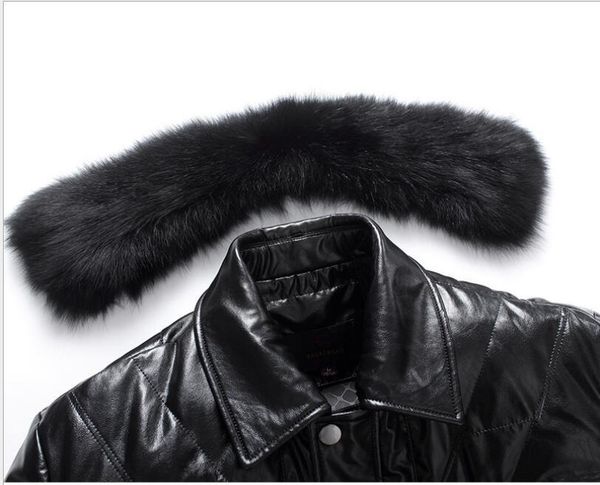 men's fur & faux arrival trade price fashion thick warm winter animal collar down leather coat jacket plus size m-3xl lxw15127, Black
men's fur & faux arrival trade price fashion thick warm winter animal collar down leather coat jacket plus size m-3xl lxw15127, Black