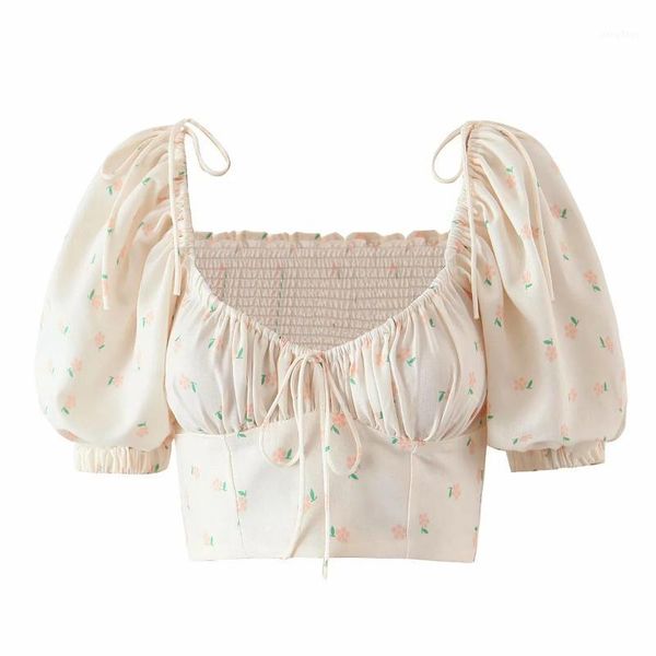 women's blouses & shirts women summer lantern sleeve shirt casual holiday chest strap elastic printed square collar exposed navel crop, White
women's blouses & shirts women summer lantern sleeve shirt casual holiday chest strap elastic printed square collar exposed navel crop, White