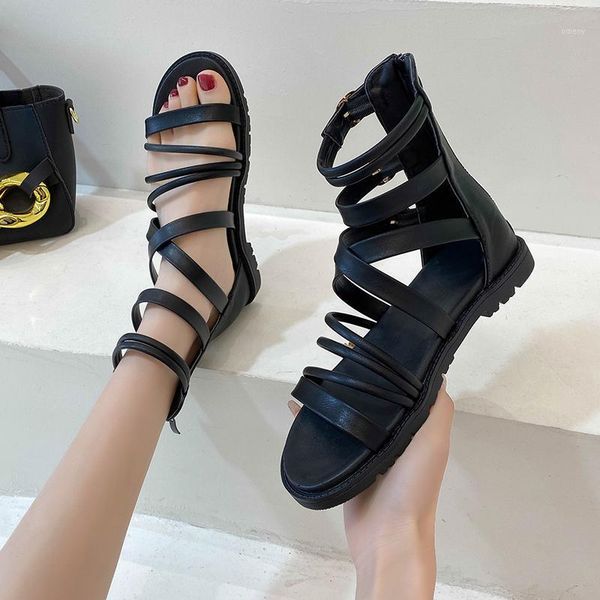 boots shoes lady flat heel boots-women zipper luxury designer sandals low rubber 2021 summer elegant fashion mid calf peep toe b1, Black
boots shoes lady flat heel boots-women zipper luxury designer sandals low rubber 2021 summer elegant fashion mid calf peep toe b1, Black