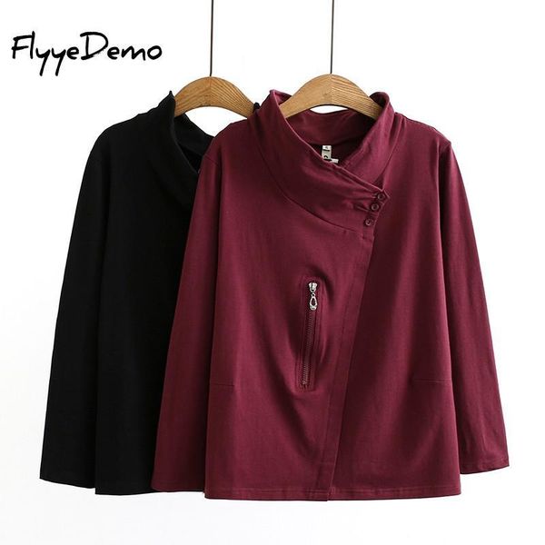 women's hoodies & sweatshirts autumn winter solid zipper harajuku pullover thick loose women sweatshirt female irregular casual coat pl, Black
women's hoodies & sweatshirts autumn winter solid zipper harajuku pullover thick loose women sweatshirt female irregular casual coat pl, Black