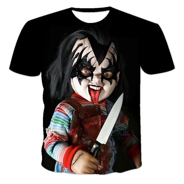 men's t-shirts 2021 horror thriller stimulating t-shirt fashion summer short sleeve leisure 3d printing, White;black
men's t-shirts 2021 horror thriller stimulating t-shirt fashion summer short sleeve leisure 3d printing, White;black