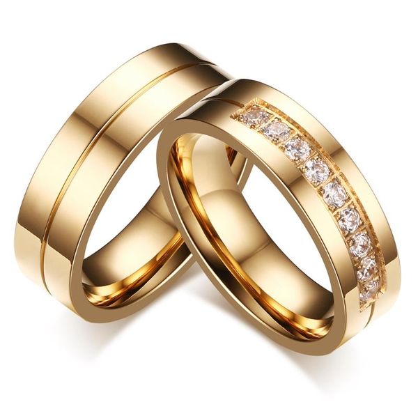 wedding rings trendy bands for women / men love gift gold-color stainless steel cz promise couple jewelry r00116, Slivery;golden
wedding rings trendy bands for women / men love gift gold-color stainless steel cz promise couple jewelry r00116, Slivery;golden