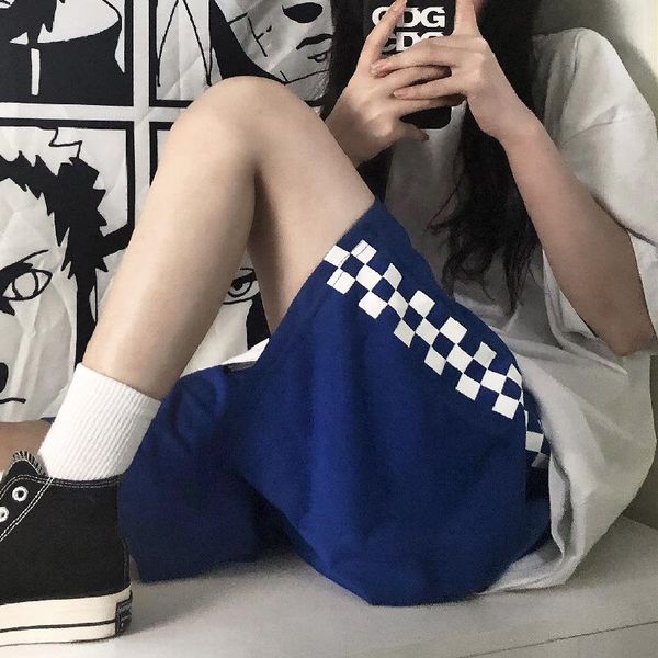 women's shorts 2021 lattice fashionable beach solid color short simple oversized casual women loose summer couple, White;black
women's shorts 2021 lattice fashionable beach solid color short simple oversized casual women loose summer couple, White;black