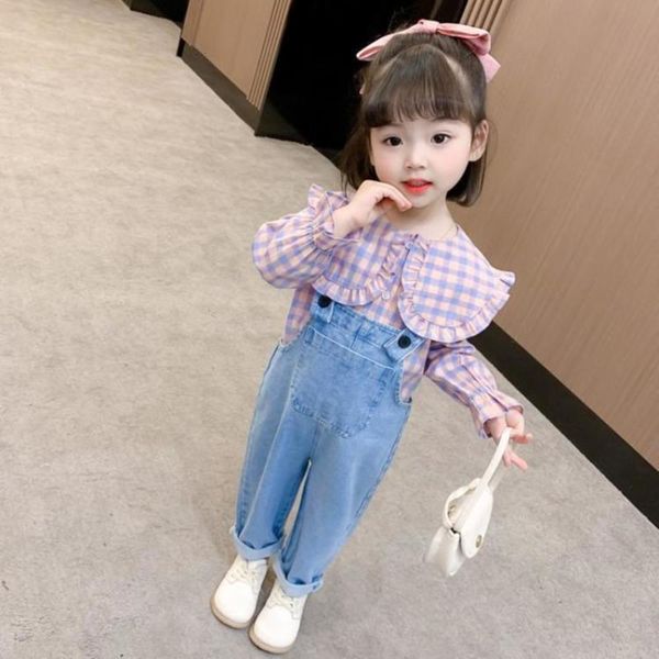 girls' shirt and trousers 2021 new foreign style children's spring two piece suit, Blue
girls' shirt and trousers 2021 new foreign style children's spring two piece suit, Blue