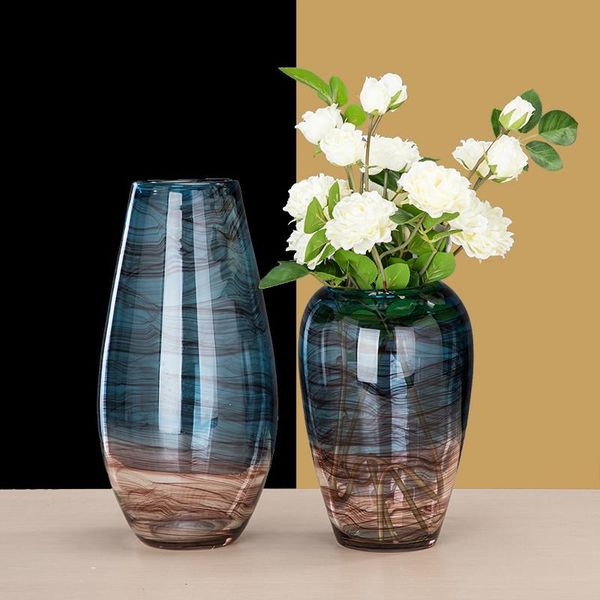 vases creative glass vase transparent gradient silk pattern modern hydroponics flower arrangement home living room decoration
vases creative glass vase transparent gradient silk pattern modern hydroponics flower arrangement home living room decoration