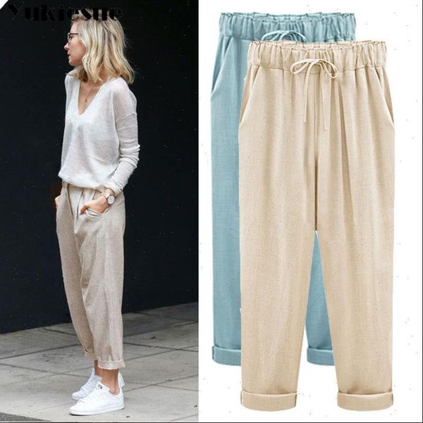 cotton linen harem summer casual women capri ol elastic high waist slim work plus size 5xl trousers, Black;white
cotton linen harem summer casual women capri ol elastic high waist slim work plus size 5xl trousers, Black;white
